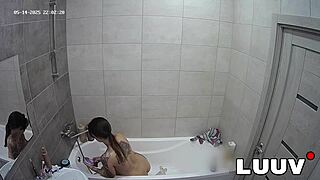 luuv how emily masturbates to orgasm on home cam in bathroom