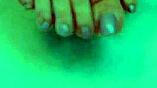 This gorgeous teen babe in baby doll shows her pinkest tightest shaved pussy up close