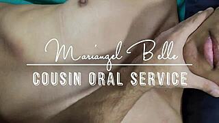 latin roommate facefucked gagging on oral creampie