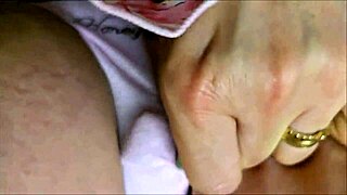 Stranger Rips Clothes and Dumps Massive Cum in Her Pink Panties Toilet