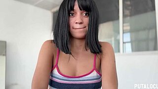 Curious Latina Digna Morales Chats Before Intense Bedroom Encounter