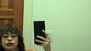 horny petite college teen slut rips clothes for close-up shaved pussy strip 😈