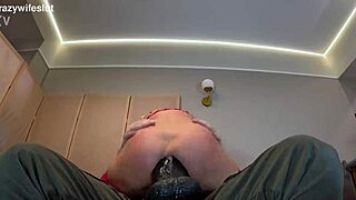 crazywifeslut endures xxxl axel acro's brutal strapon anal with gaping and squirting