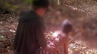 wife's young hubby watches her fuck stranger on trail doggy style 😈🍆💦