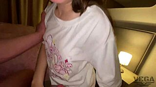 petite stepsis sneaks in for rough monster cock creampie before bed