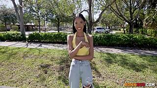 eden west milks cock with her tight ebony pussy