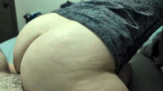 petite redhead housewife bends over for thick cumshot on her jiggling ass cheeks