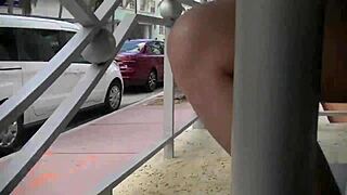 helena price lifts skirt flashing hairy milf pussy outdoors voyeur style