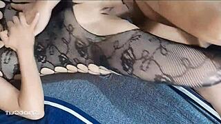 Colombian Big Ass Brunette Prostitute Shakes Tits for Kinky Brother Fuck