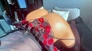 BIG ASS COLOMBIAN NEIGHBOR GRINDS MY HUGE COCK WILD!