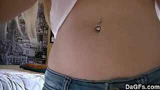 DAGFS TEEN STRIPS BIG TITS FOR EASY CASH BEDROOM SOLO