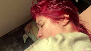 Petite redhead teen wakes panty-less as step-bro rips clothes and pounds her tight wet pussy rough.