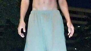 pick me up daddy for dorm workout creampie fun