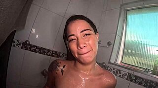 boyceta crashes girls' shower party and takes thick cock