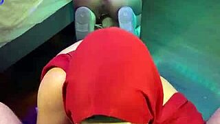 arab housewife blows cock in mirror cums in mouth