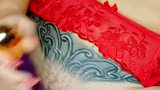 stepmother spreads pussy for taboo creampie closeup