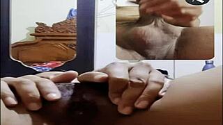 filipina wife locks bedroom door for steamy pov video call sex