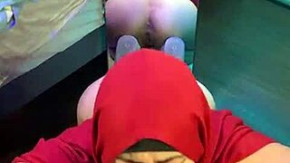 arab housewife blows cock in mirror cums in mouth