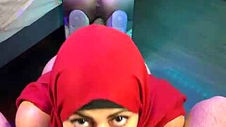 arab housewife blows cock in mirror cums in mouth