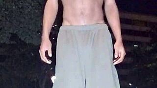 pick me up daddy for dorm workout creampie fun