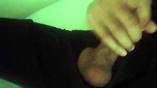 after a long day he slips into black pants for some teasing solo relief moaning softly until release