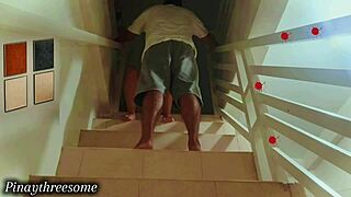 Girlfriend sneaks midnight blowjob while husband sleeps nearby in tight skirt