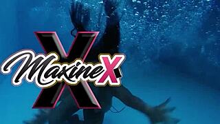 maxine pounds her huge ass deep with dildo on bed moaning loud