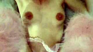 pregnant milf kitty wrecked creampied by giant creature dildo...