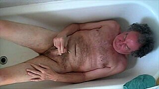 Mature Man Wanks Cock Close-Up Cumshot April 04