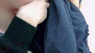 Asian amateur homemade solo tits masturbation intense orgasm.