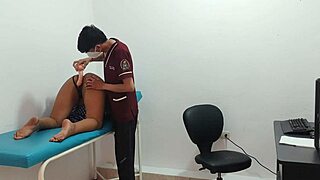 Horny Latina Student Fucks in Office Lingerie