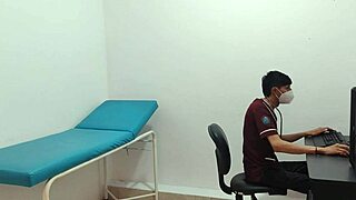 Horny Latina Student Fucks in Office Lingerie