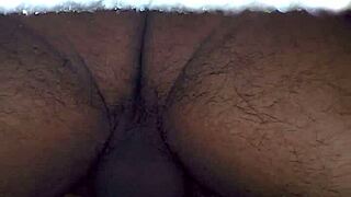 Deep creampie leaves latina wife dripping wet