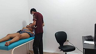 Horny Latina Student Fucks in Office Lingerie