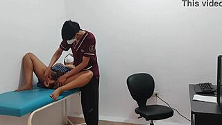 Horny Latina Student Fucks in Office Lingerie