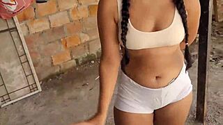 Neighbor's husband offers deal to fuck submissive latina housewife