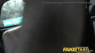 Horny Dutch blonde bends over in fake taxi for deep doggystyle pounding and cumshot