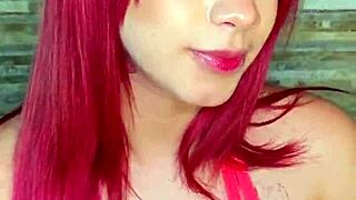 Kaeelen Garcia Sucks Cock as Innocent Redhead Slave