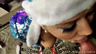 Hey parents know how to fuck with Santa cum on her face right?