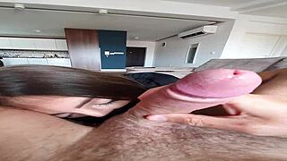 bold deepthroat rimjob assault from natural teen babe's wet mouth and ass