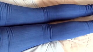 stepmom flashes her huge fat ass beaver pussy in lingerie i cum on used thongs while she watches handjob