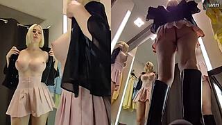 Catch that juicy pussy upskirt in dressing room?