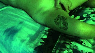 Fingering Stepsister's Tight Wet Pussy on Parents' Bed, Sexy Moans and Shaking Orgasm