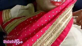 Desi stepmom strips after stepson hard doggystyle pounding tight hairy pussy bedroom