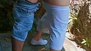 Happy new year horny couple rips clothes for rough anal creampie behind abandoned house