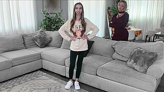 Ready to watch Breezy Bri's perfect tits bounce while she fucks backstage?