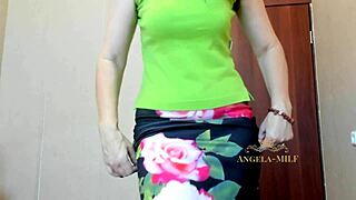 Horny Angela Milf Rips Clothes Exposes Holes Boobs