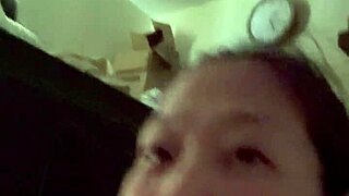 korean milf slurps husband's throbbing bwc in steamy pov closeup