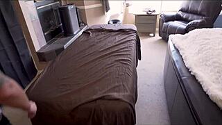 Step Brother's Sexy Wife Misty Meaner Massage Turns Wild Creampie