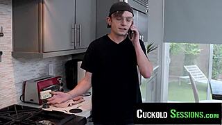 Maintenance guy fixed stove then fucked my wife right in front of me